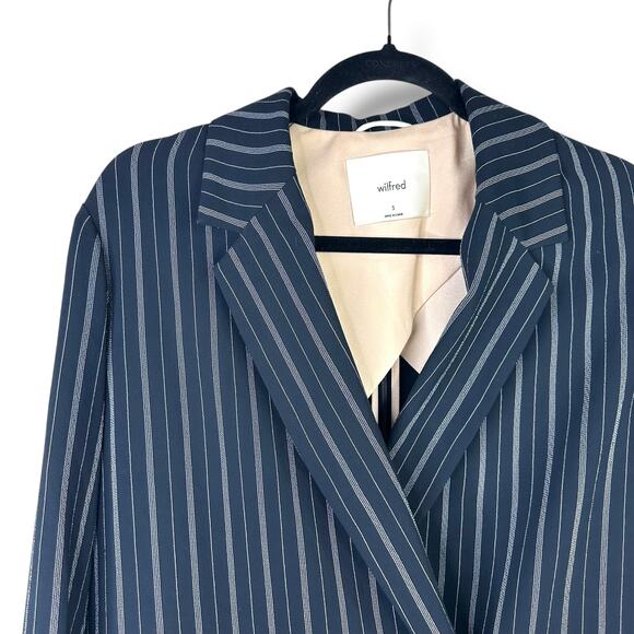 WILFRED x ARITZIA NWOT Cherrelle Pinstripe Double Breasted Blazer Jacket Small - Picture 6 of 10